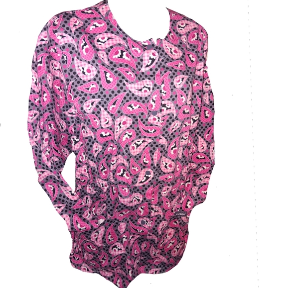 Landau Jackets & Blazers - Paisley Print Scrub Warmer/Jacket by Landau